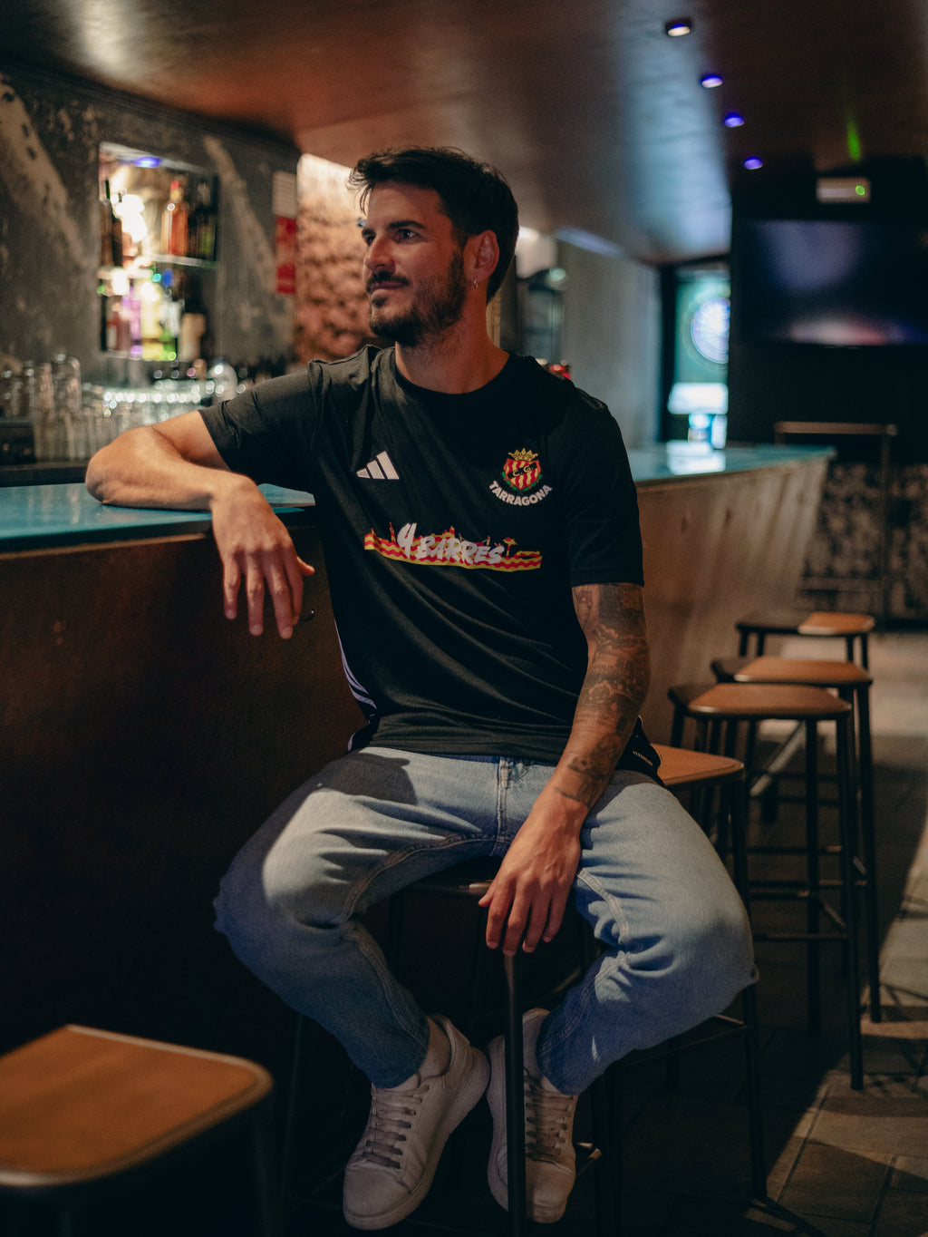 Samarreta Nàstic x 4 Barres "Negre"