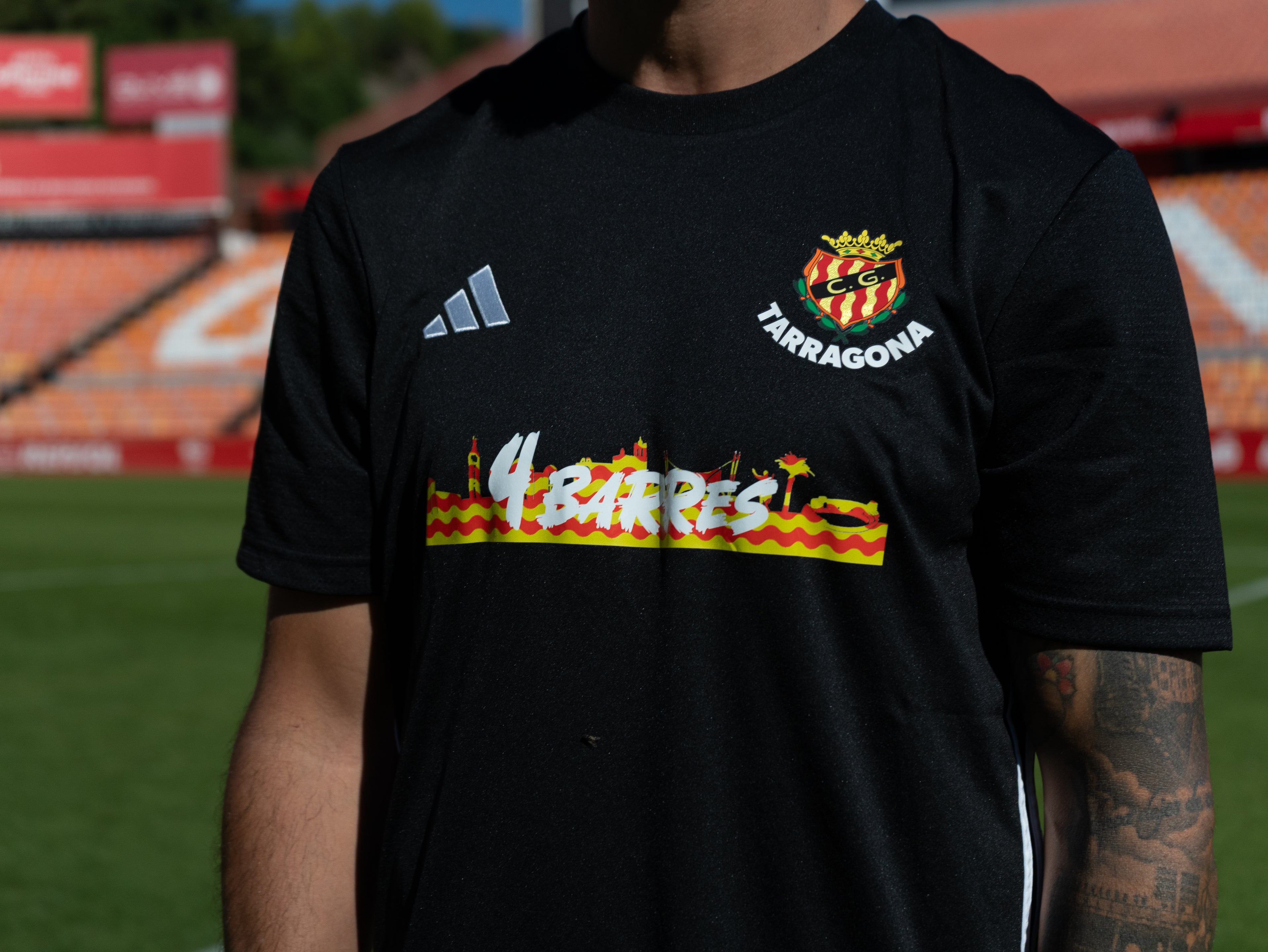 Samarreta Nàstic x 4 Barres "Negre"