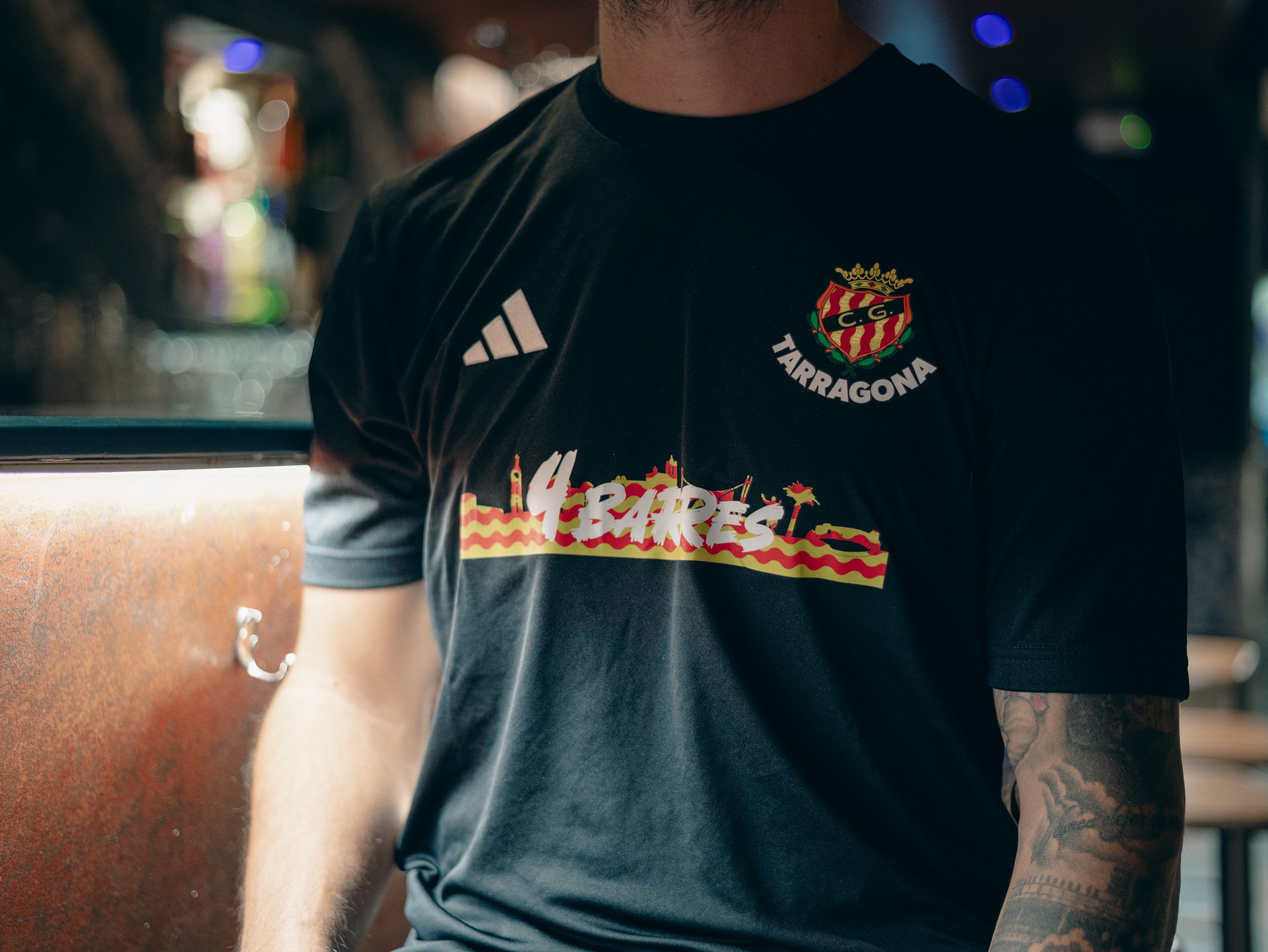 Samarreta Nàstic x 4 Barres "Negre"